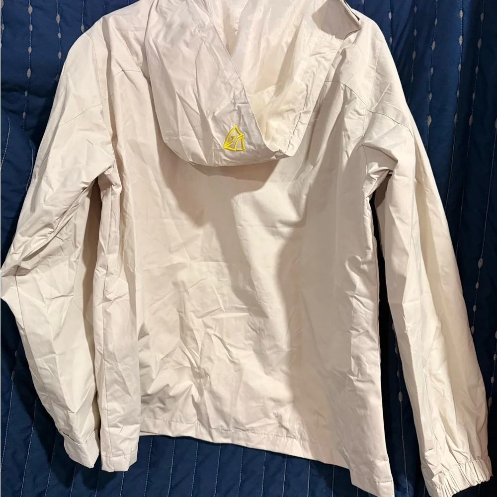 White Utility Jacket with Black Accents - Picture 2 of 2